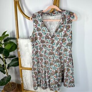Livro Collard Paisley Mini Dress sz M